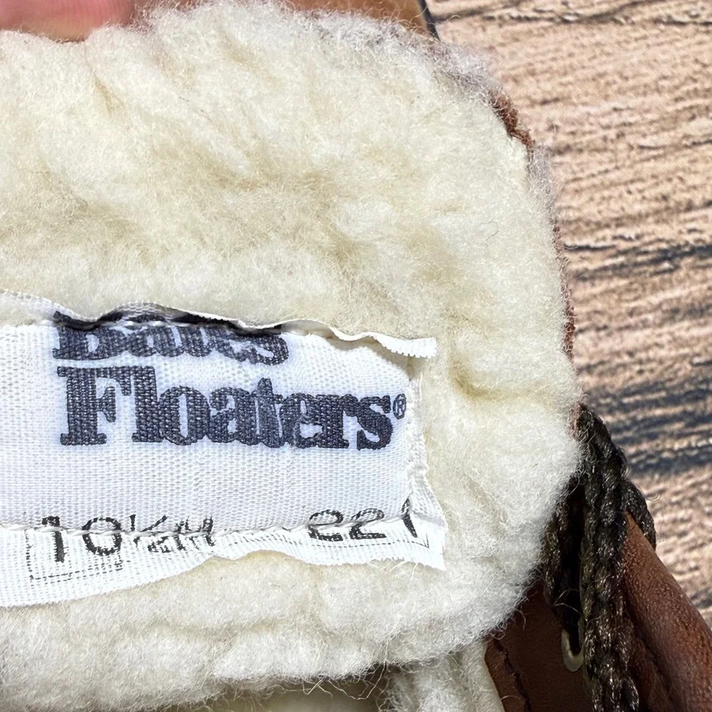 Bates Floaters Chukka Boots Men 10.5M Brown Leather Faux Shearling Lined Desert